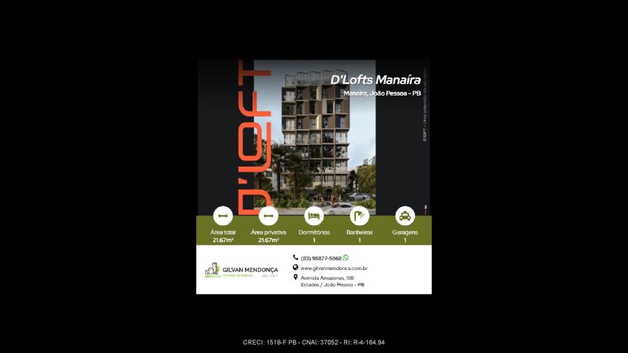 Loft - Venda - Manaíra - João Pessoa - PB